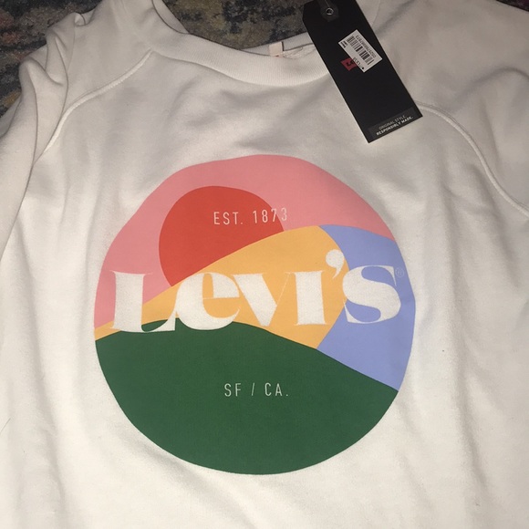 NWT Levi's Plus Womens Crew Neck Long Sleeve Sweatshirt - Picture 5 of 10
